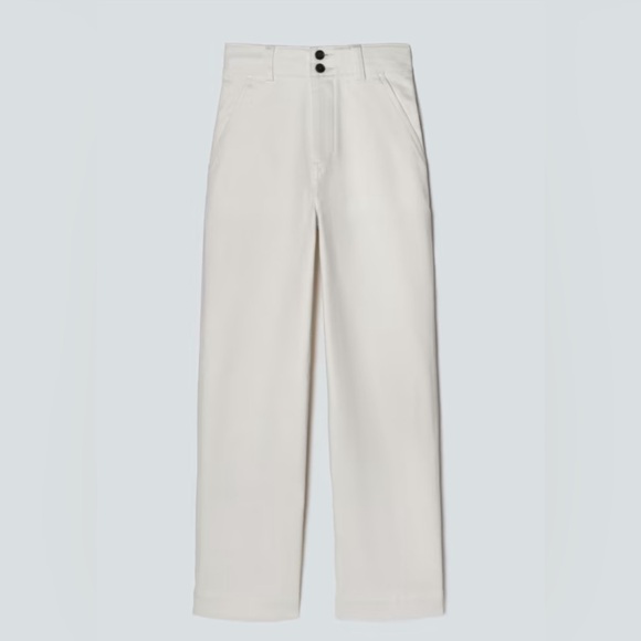 Everlane The Organic Wide-Leg Pant NWT 14 Color Bone - Picture 6 of 15